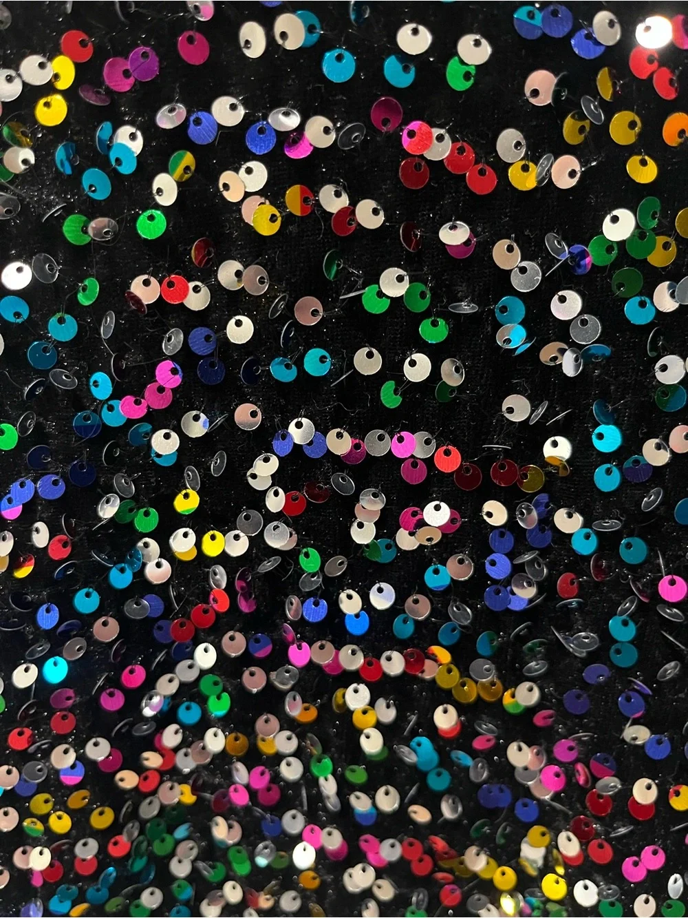 Girls' Black Multicolor Sequin Bomber Jacket - Sparkle Detail